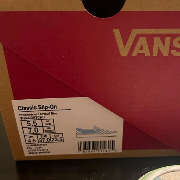 Vans Classic Suede Checkered Slip On Shoe - Picture 6 of 7